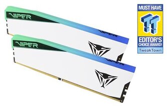 Patriot VIPER ELITE 5 WHITE RGB 32GB DDR5 7000MT s DIMM CL38 Kit 2x 16GB
