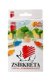 Voskovky "Ježek", 12 barev, trojhranné, jumbo, ICO 7220100000