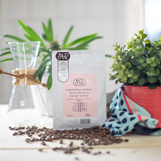 APe Pražírna a balírna KÁVA HONDURAS Geisha Washed Santa Barbara Forest Coffee Váha: 250g