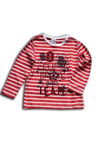 tričko dívčí, dlouhý rukáv, Wendee, ozfb102487-0, červená - 80