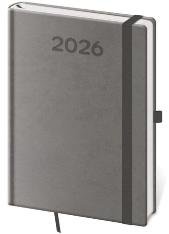 Denní diář A5 Print Pop šedý