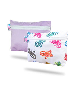 Malá taštička 2 ks (šeříková, gekoni)