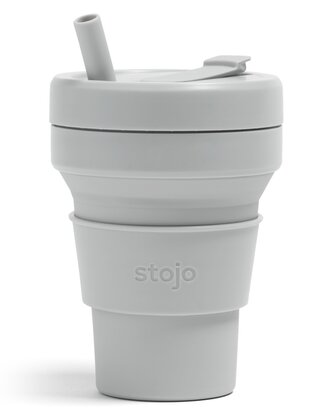 Stojo skládací kelímek Maxi, 470 ml - Světle šedá
