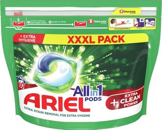 Ariel Plus Extra Clean gelové kapsle na praní sáček 60 ks