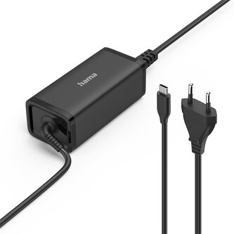 Hama USB-C napájecí zdroj pro notebooky, Power Delivery, GaN, 100 W Hama USB-C napájecí zdroj pro notebooky, Power Delivery, GaN, 100 W