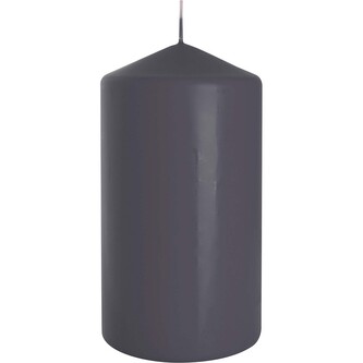 Svíčka válec 8 x 15 cm, šedá