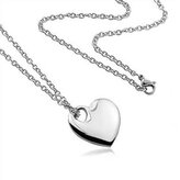 OPE1168 Ocelový řetízek s přívěškem - srdíčko - srdce