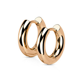 OPN1923RD-14 Zlacené ocelové náušnice kroužky 14mm