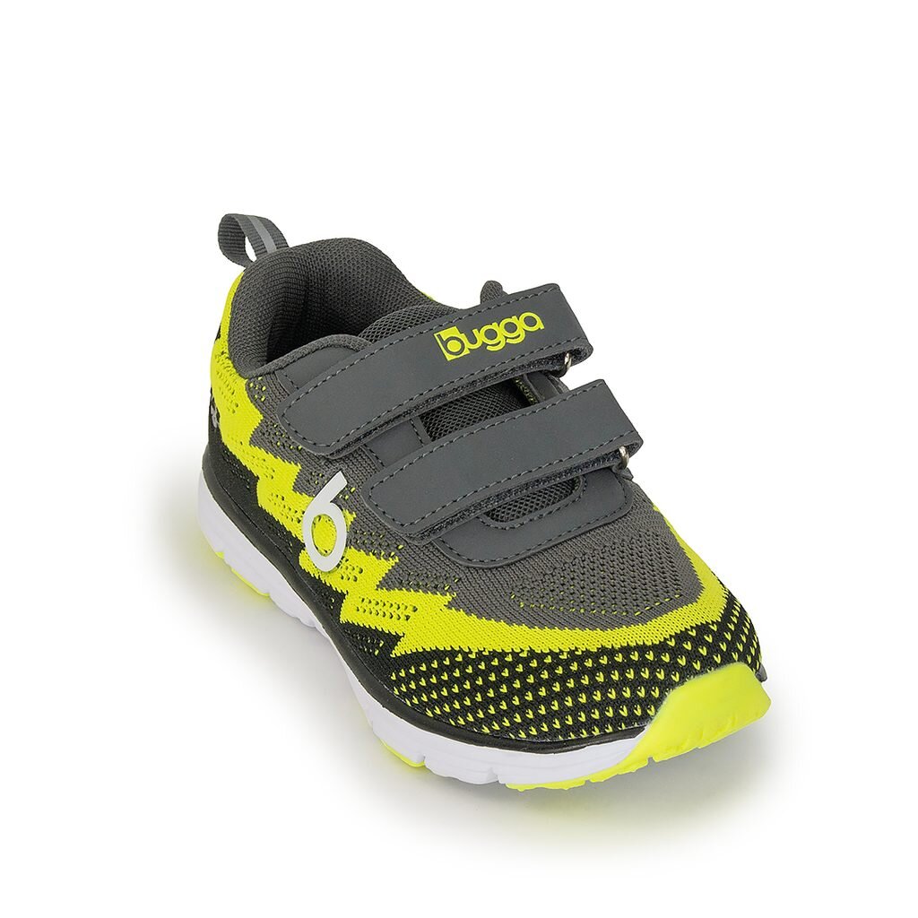 Dětské lehké sportovní tenisky BUGGA HONE Gray/Yellow/Black - 34