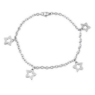 OPA1662-ST Ocelový náramek s přívěšky - hvězdy