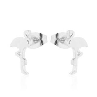 OPN1793-ST Ocelové náušnice PLAMEŇÁCI - zvířátka