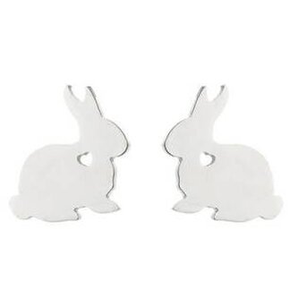 OPN1787-ST Ocelové náušnice ZAJÍČCI - zvířátka