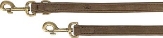 Vodítko PURE kožené nastavitelné, hnědá - M-L: 2 m/ 20 mm
