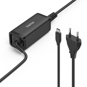 Hama USB-C napájecí zdroj pro notebooky, Power Delivery, GaN, 65 W