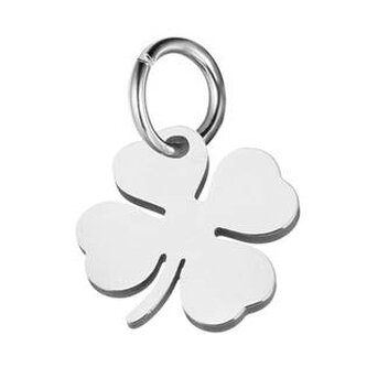 OPP1709 Ocelový přívěšek - čtyřlístek malý - čtyřlístky