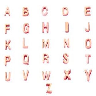 PP-1022-I Navlékací ocelový přívěšek iniciála - písmeno - iniciála "I"