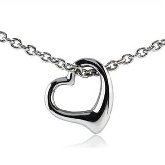 OPE1002 Ocelový řetízek s přívěškem ve tvaru srdíčka - srdce