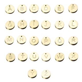 OK1421-K Drobný ocelový přívěšek - kolečko - iniciála - iniciála "K"