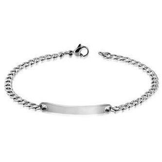 OPA2032 Ocelový náramek s destičkou, šíře 4 mm