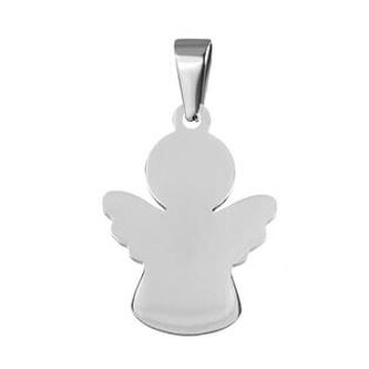 DR1236-S Ocelový přívěšek destička andělíček malý - andílci