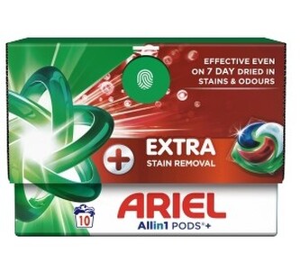 Ariel Plus Extra Clean gelové kapsle na praní krabice 10 ks