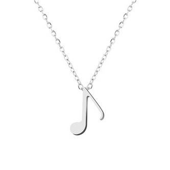 OPD0322-ST Ocelový náhrdelník nota - hudba