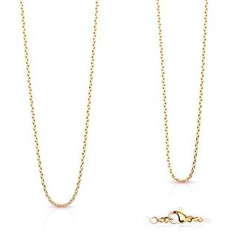 OPE1015-015-45 Zlacený ocelový řetízek, tl. 1,5 mm