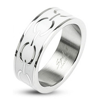 OPR1331-60 Ocelový prsten, vel. 60, šíře 8 mm