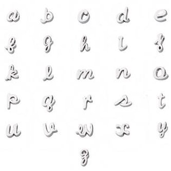 PP-1004-G Navlékací ocelový přívěšek iniciála - písmeno - iniciála "G"