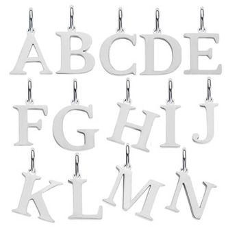 OPP1918-M Ocelový přívěšek - písmeno - iniciála - iniciála "M"