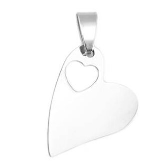 DR1202 Ocelový přívěšek srdíčko - srdce