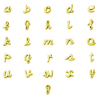 PP-1005-L Navlékací ocelový přívěšek iniciála - písmeno - iniciála "L"