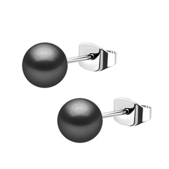 OPN1973-04 Ocelové náušnice perličky černé