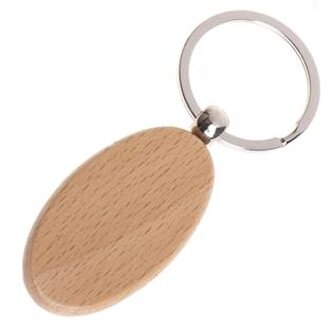 OPT2002 Dřevěný přívěšek na klíče - ovál