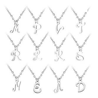 OPD0339-Z Ocelový náhrdelník, písmeno - iniciály - iniciála "Z"