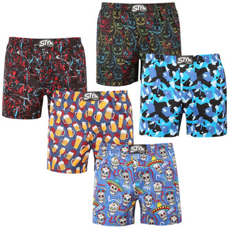 5PACK pánské trenky Styx premium art klasická guma (5AP1834568) M