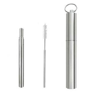 BR006 Skládací cestovní brčko s hliníkovým obalem