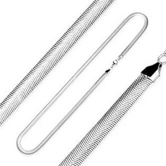 OPE1096-060-40 Ocelový řetízek had plochý, š. 6 mm