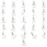 OPP1768-M Ocelový přívěšek - písmenko - iniciála - iniciála "M"