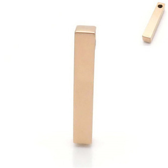 OK1452-RD Zlacený ocelový přívěšek - hranolek