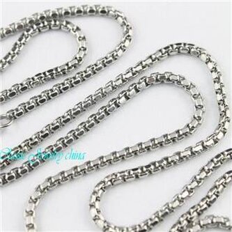 OPE1314-028-60 Ocelový řetízek čtvercový, tl. 2,8 mm, délka 60 cm