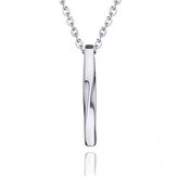 OPD0197-ST Ocelový řetízek s krouceným přívěškem