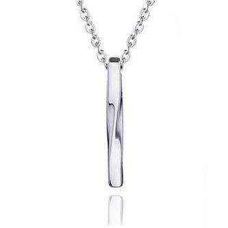 OPD0197-ST Ocelový řetízek s krouceným přívěškem