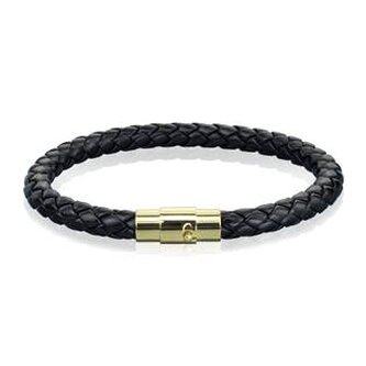 NR1275K-21 Kožený náramek splétaný černý