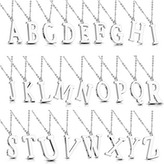 OPD0096-N Ocelový řetízek s přívěškem iniciála - iniciála "N"