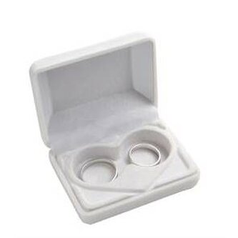 KR0003-WH Luxusní dárková krabička na snubní prsteny - srdce