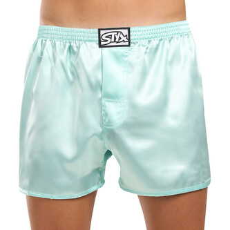 Pánské trenky Styx klasická guma saténové světle zelené (C1162) S