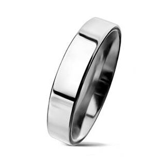 NSS3004-4-48 Lesklý prsten chirurgická ocel, šíře 4 mm