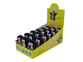 Prodejní box 18 ks, Krtek 10 cm, plyšová hračka s magnetem