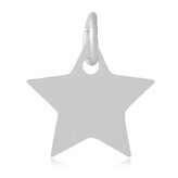 OPP1656 Malý ocelový přívěšek s kroužkem - hvězdička